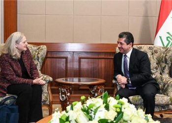 سەرۆکی حکومەتی هەرێمی کوردستان پێشوازی لە باڵیۆزی ئەمەریکا لە عێراق دەکات