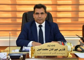 هێڵی پاڵەپەستۆ بەرزی kv ١٣٢چۆمان – سۆران ٤٥٪ كارەكانی تەواو بووە