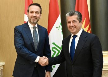 سەرۆکوەزیران مەسرور بارزانی: لەگەڵ وەزیری وزەی تورکیا باسمان لە دەستپێکردنەوەی هەناردەکردنی نەوتی هەرێمی کوردستان کرد
