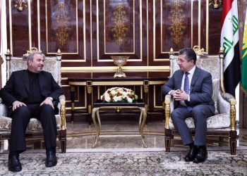 سەرۆکی حکومەتی هەرێمی کوردستان پێشوازی لە باڵیۆزی کۆماری ئیسلامی ئێران لە عێراق دەکات