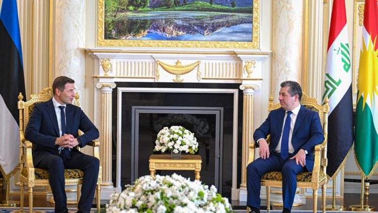 سەرۆک وەزیران مەسرور بارزانی و وه‌زيرى به‌رگريى ئيستۆنيا پەرەپێدانی پەیوەندییەکان تاوتوێ دەکەن