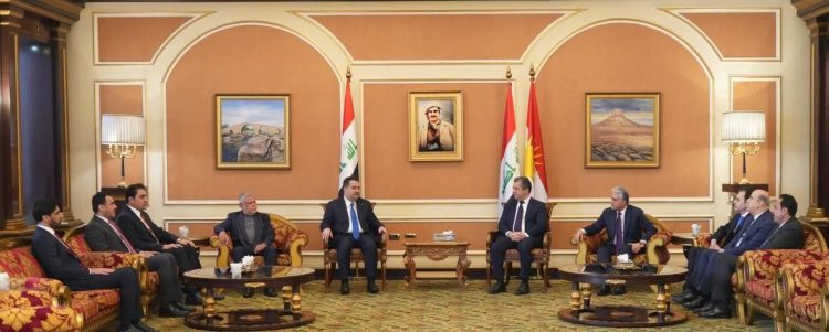 شاندێکی باڵای چوارچێوەی هەماهەنگی بە سەرۆکایەتی سودانی گەیشتە هەرێم