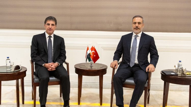 نێچیرڤان بارزانی و هاکان فیدان دۆخی ناوچەکە تاوتوێ دەکەن