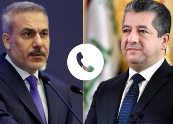 وەزیری دەرەوەی تورکیا پەیوەندی بە سەرۆکی حکومەتی هەرێمی کوردستانەوە دەکات