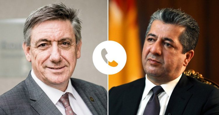 مەسرور بارزانی و یان يامبۆن پەرەپێدانی پەیوەندیی دوولایەنە تاوتوێ دەکەن