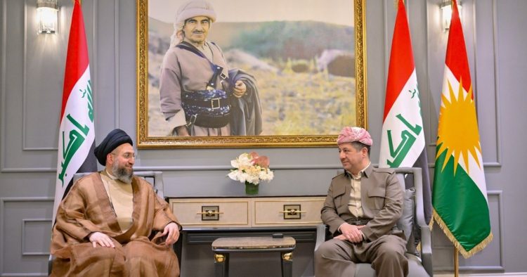 مەسرور بارزانی و عەممار ئەلحەکیم دۆخی گشتیی عێراق و هەرێمی کوردستان تاوتوێ كرد
